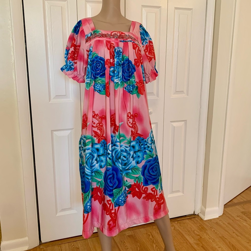 Handmade Floral Housedress size small